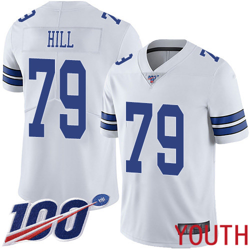 Youth Dallas Cowboys Limited White Trysten Hill Road 79 100th Season Vapor Untouchable NFL Jersey